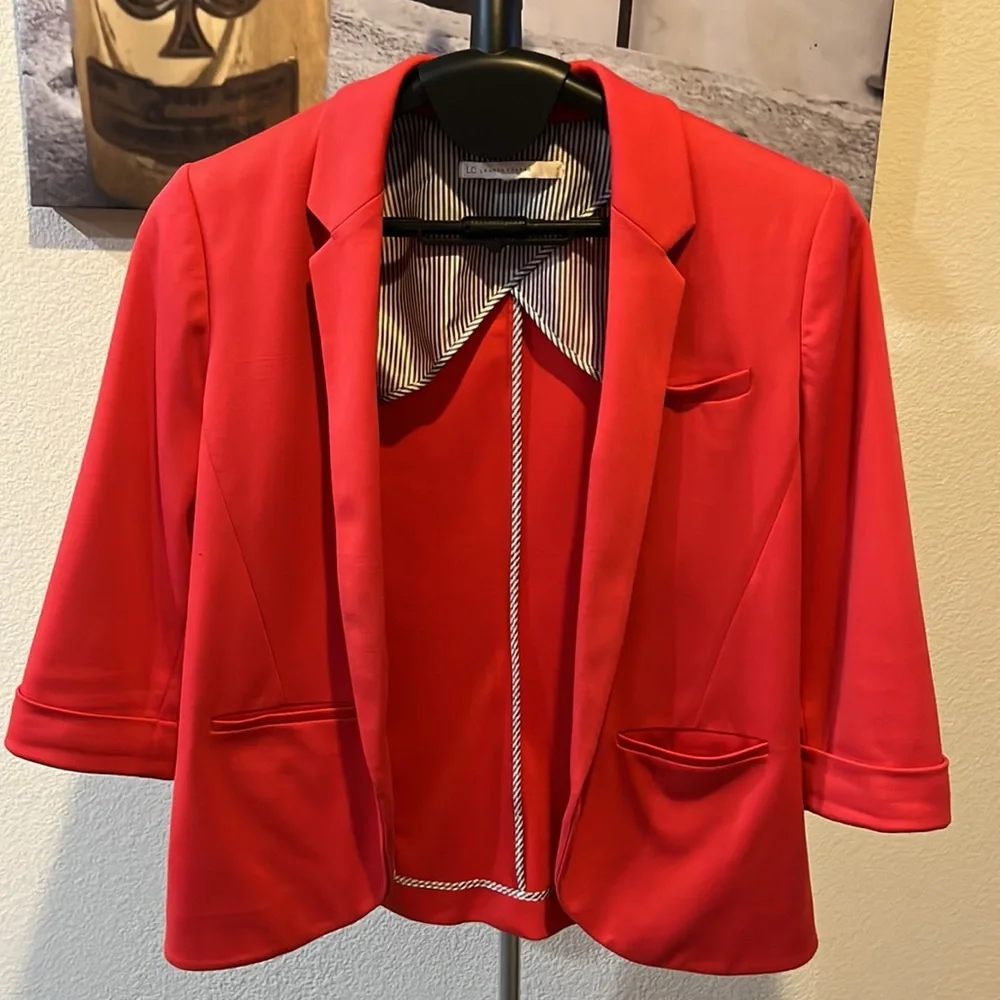 LC Lauren Conrad, Red Blazer, Large - Picture 5 of 7